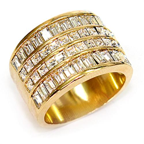 SWAROVSKI CRYSTAL 4-ROW CHANNEL SET RING-size8